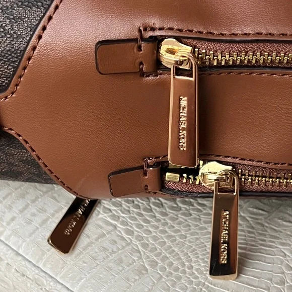 Michael Kors Signature Brown Backpack - Picture 5 of 11
